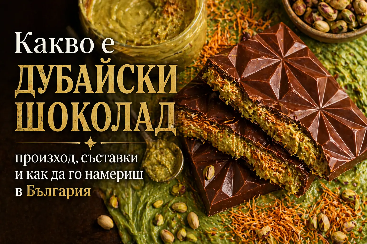 Какво е дубайски шоколад — произход, съставки и как да го намериш в България