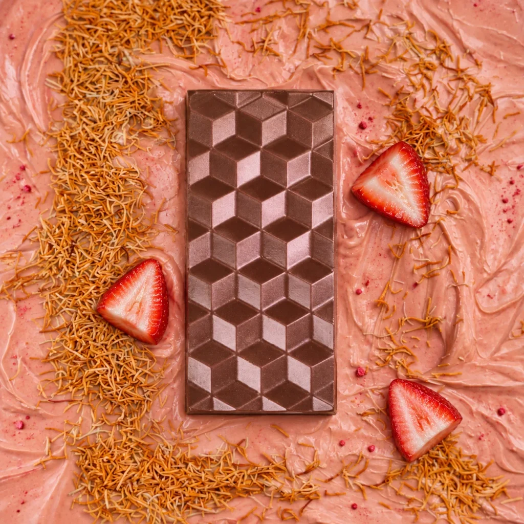 Strawberry Dream Chocolate с бял крем, ягоди и кадаиф