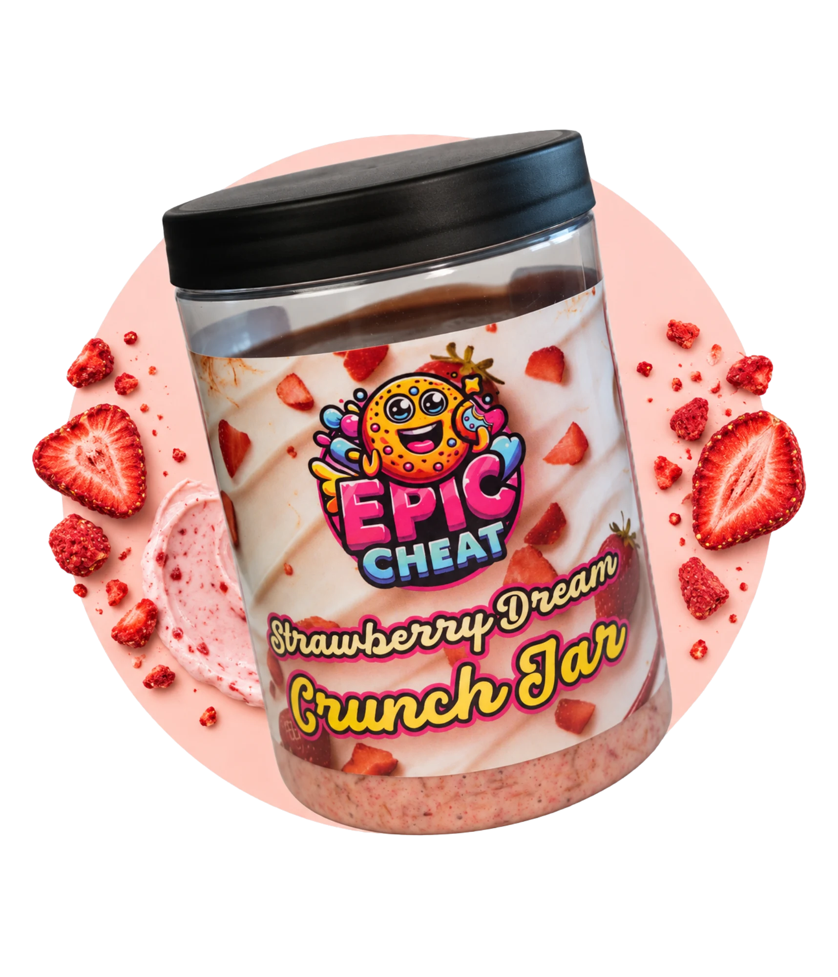 Strawberry Dream Crunch Jar – Млечен крем с ягоди, шоколад и хрупкав кадаиф Strawberry Dream Crunch Jar – Млечен крем с ягоди, шоколад и хрупкав кадаиф